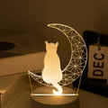 MaanLamp - 3D Kot USB Lampa Stołowa