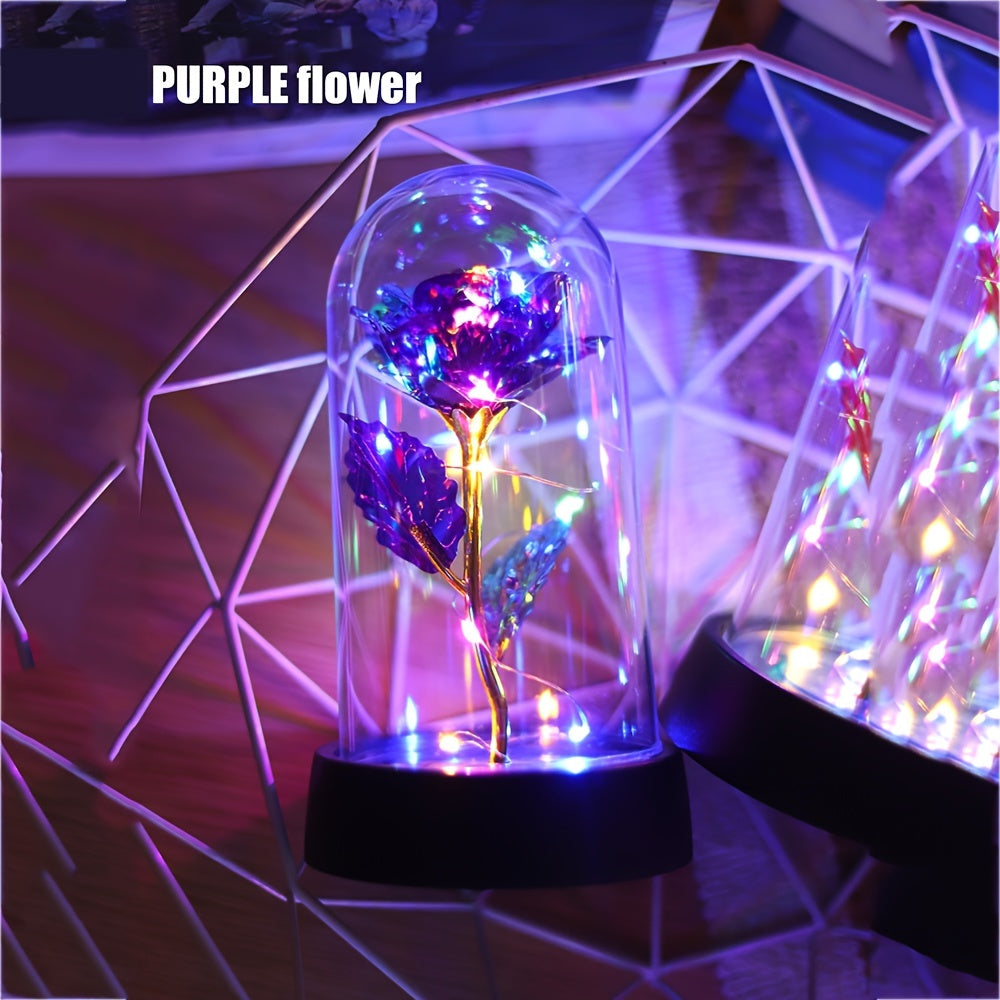 GoldenRose - Elegancka Lampa w Kształcie Róży na Prezenty i Dekorację