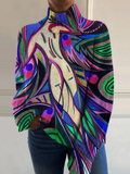 Evie | Retro Abstrakt Turtleneck