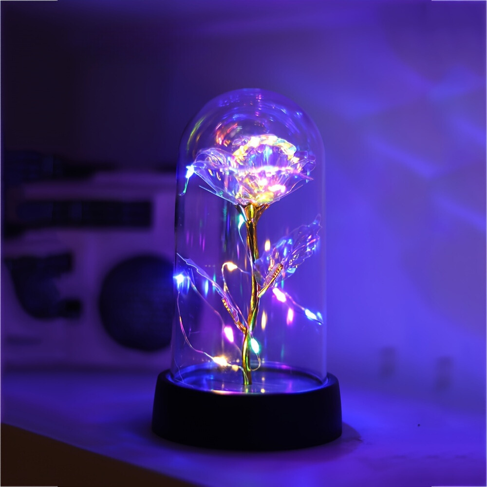 GoldenRose - Elegancka Lampa w Kształcie Róży na Prezenty i Dekorację