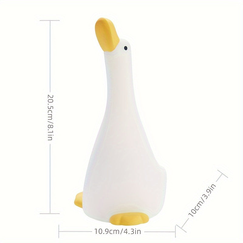DreamDuck - Silikonowa Lampka Nocna z USB, Ładowana Dotykowym Sensorem i 3 Poziomami Jasności