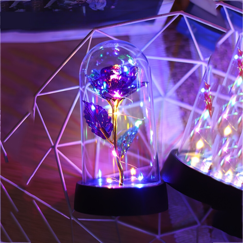 GoldenRose - Elegancka Lampa w Kształcie Róży na Prezenty i Dekorację