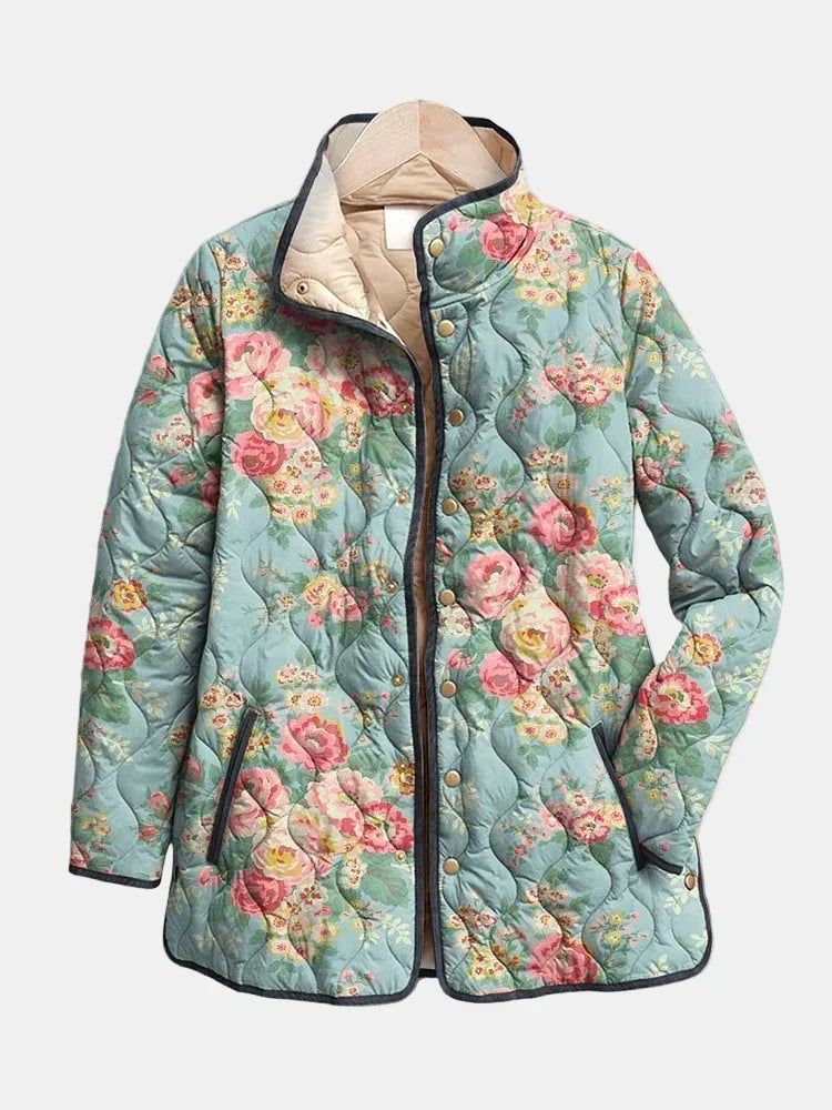 Elara | Vadderad Blommönstrad Jacka