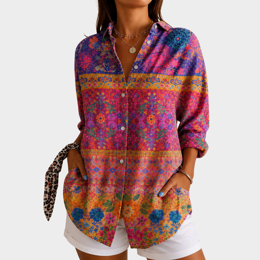 Vibrant Garden Mosaic Blus