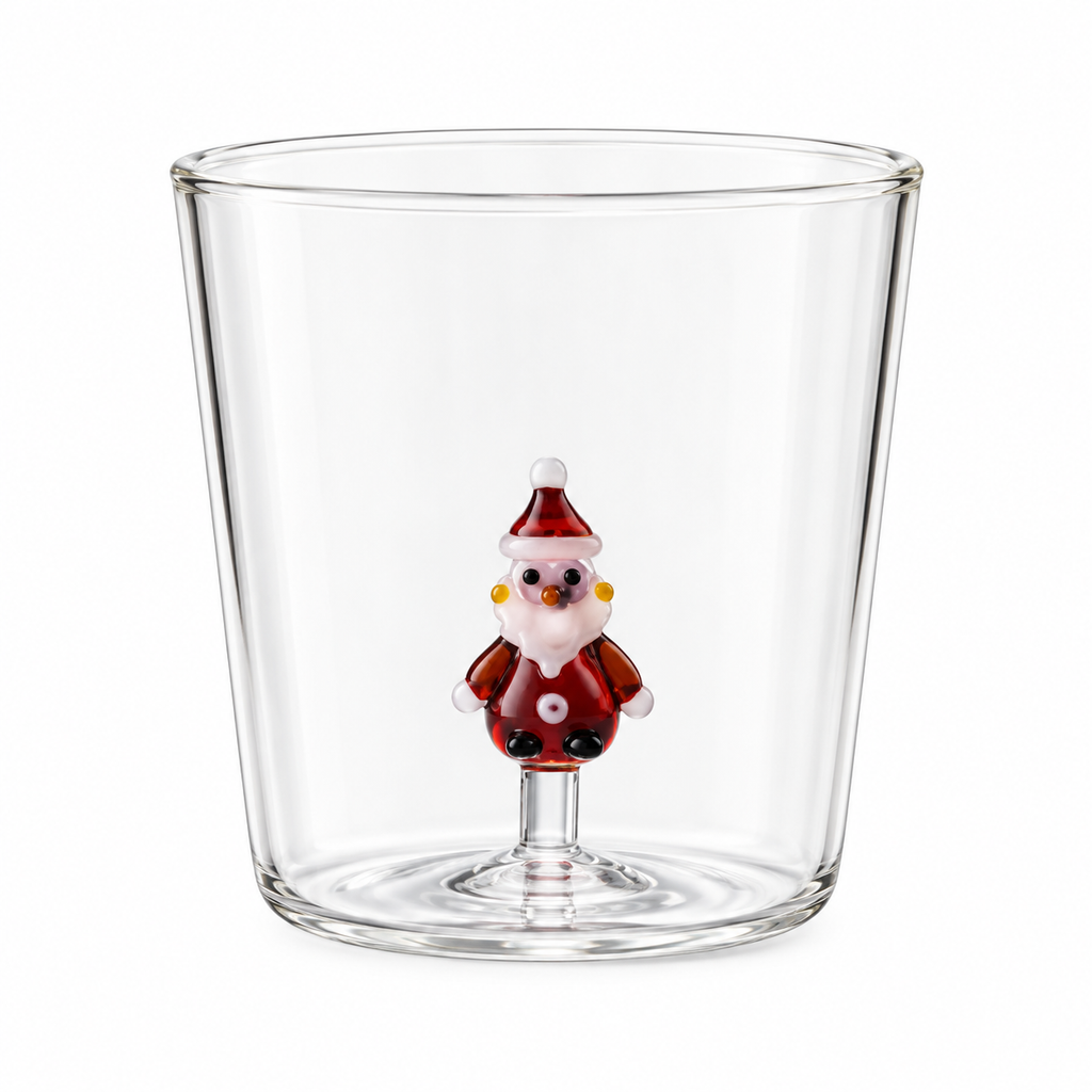 Szklanki do picia - Ręcznie dmuchane - Świąteczny wzór - 5 sztuk - 300ML
