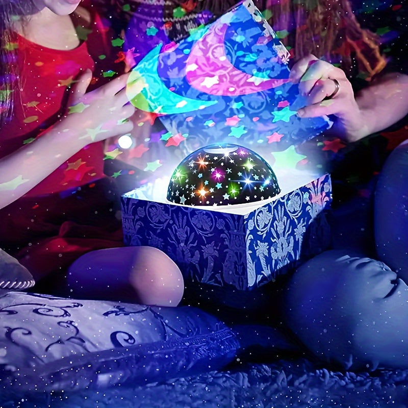 StarGlow - Projektor LED Ster z Nocną Lampką z Regulowanymi Kolorami i Zasilaniem USB
