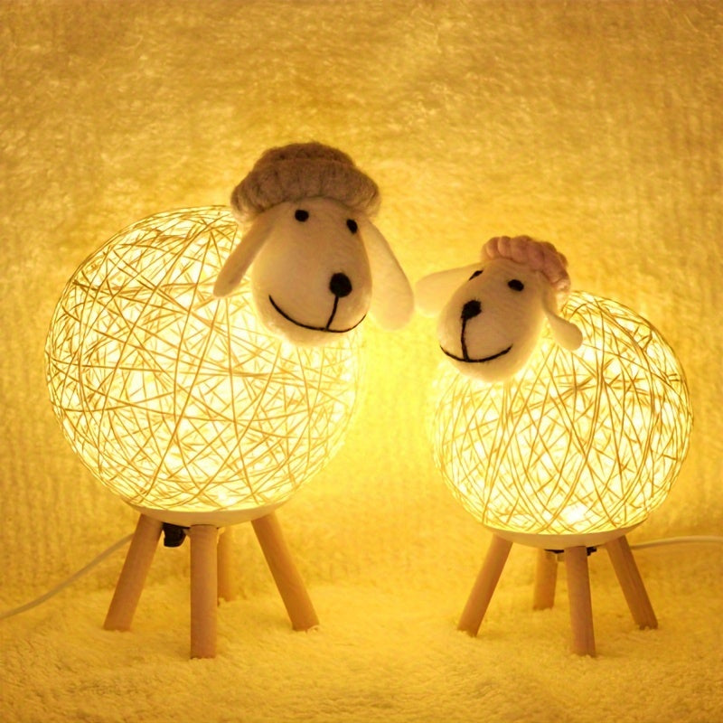 SheepGlow - Urokliwa lampa nocna w kształcie owcy USB, ściemniana i regulowana