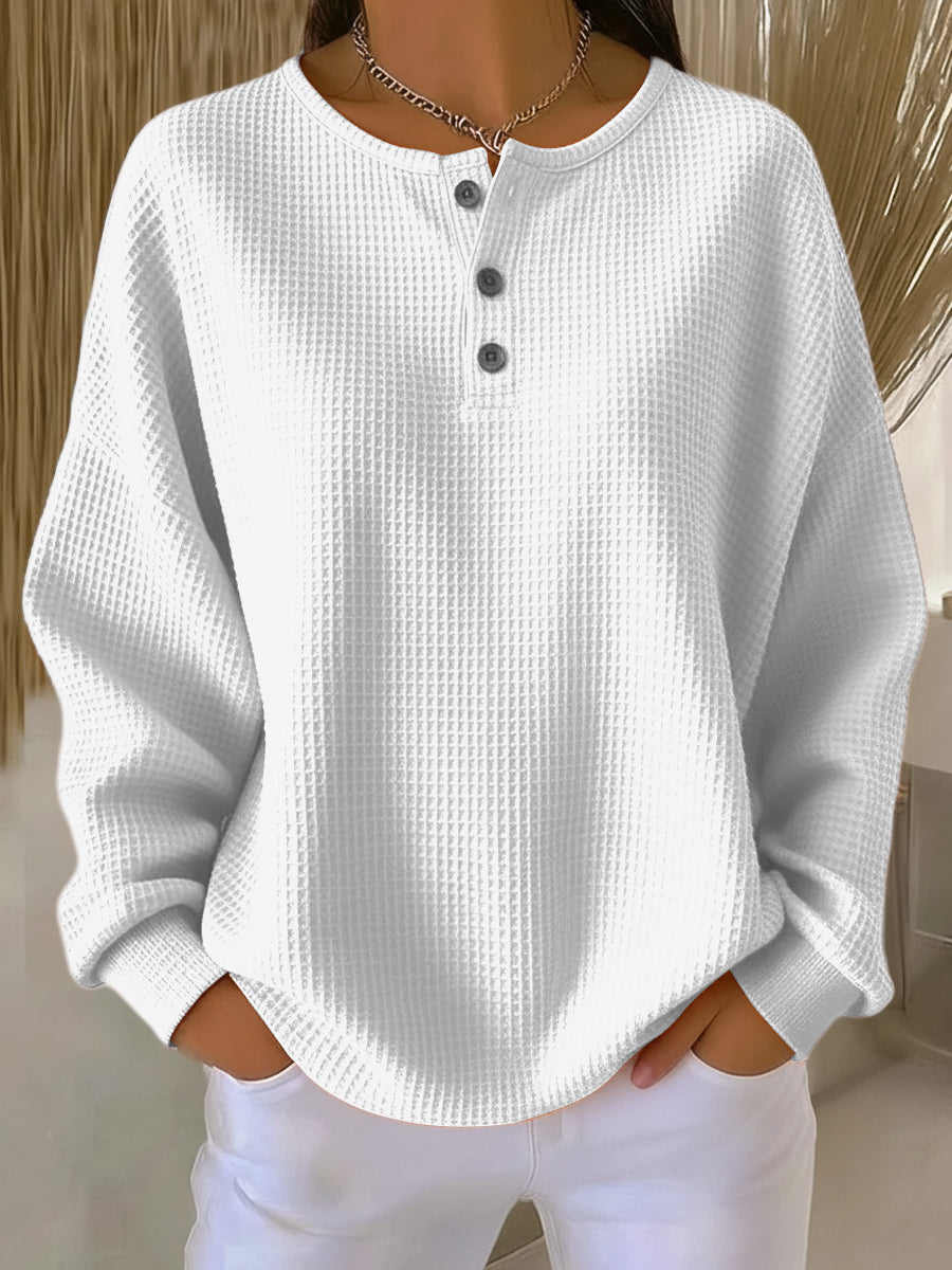 Arvette | Avslappnad Henley Sweatshirt