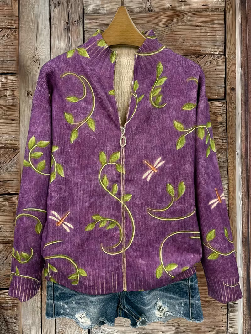 Merrow | Dragonfly Vine Zip Cardigan