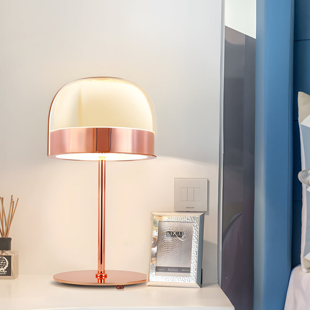 Aurora - Szklana Lampa Stołowa z Warstwowym Oświetleniem
