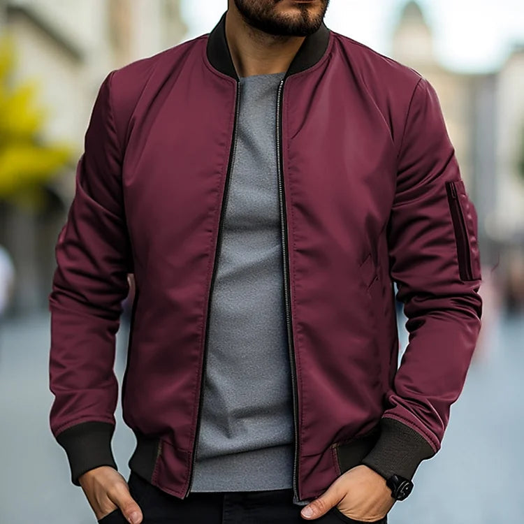 Kurtka Bomber Męska Klasyczna Regular Fit Wygodny Krój