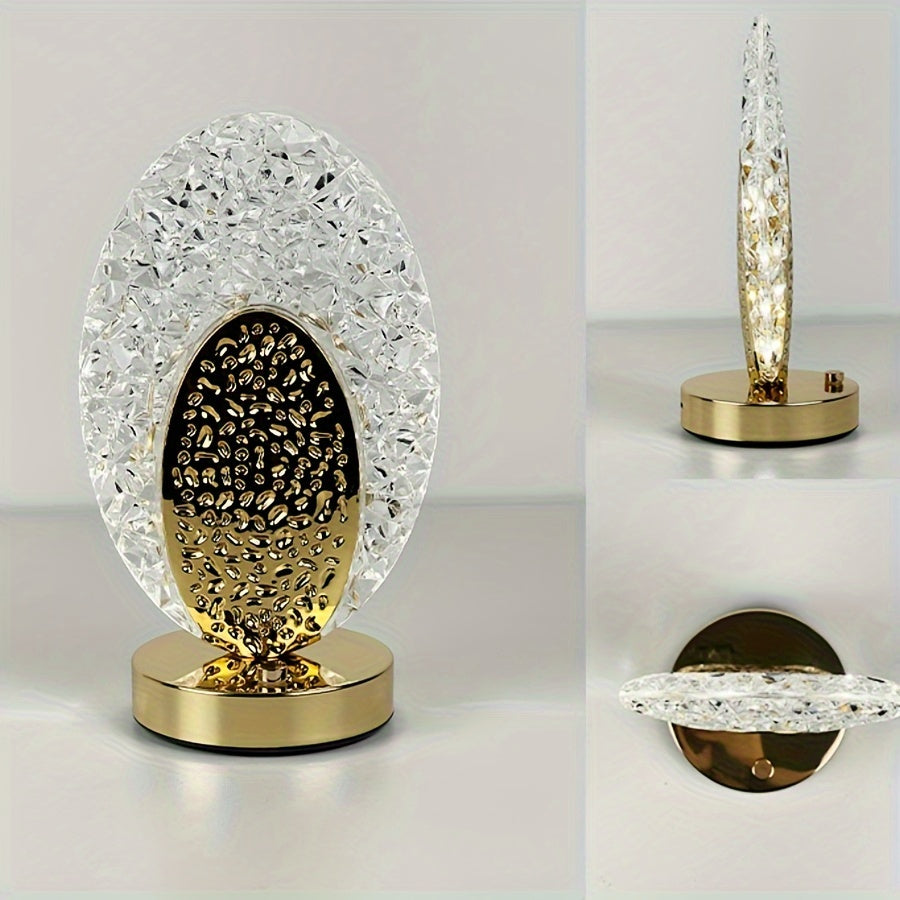 FeatherLamp - USB Dotykowa Lampa Stołowa z Designem Piór Pawia, Nieskończona Regulacja Jasności LED