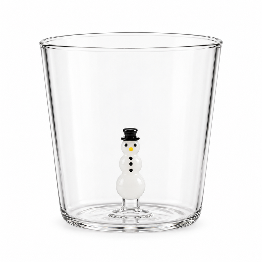 Szklanki do picia - Ręcznie dmuchane - Świąteczny wzór - 5 sztuk - 300ML