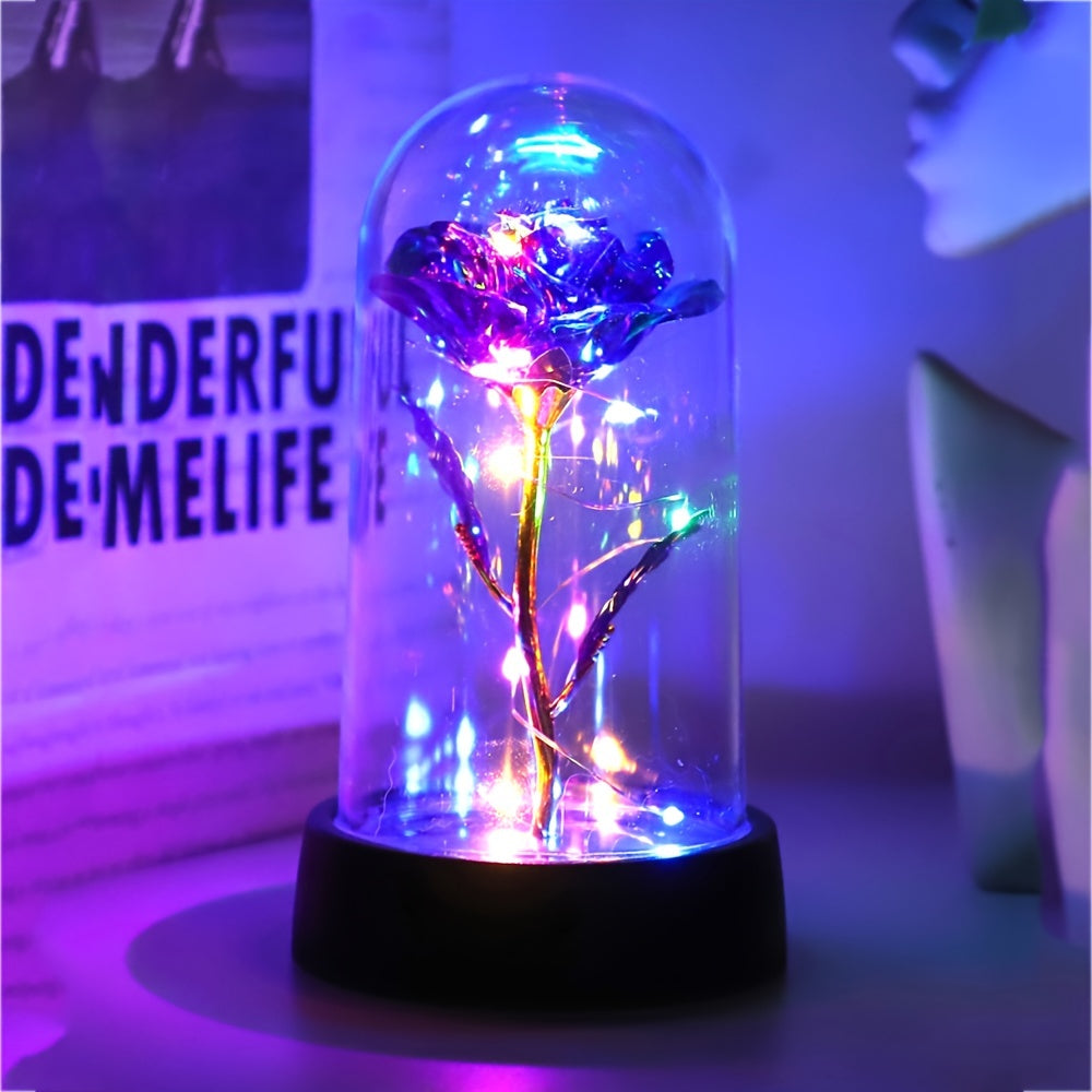 GoldenRose - Elegancka Lampa w Kształcie Róży na Prezenty i Dekorację