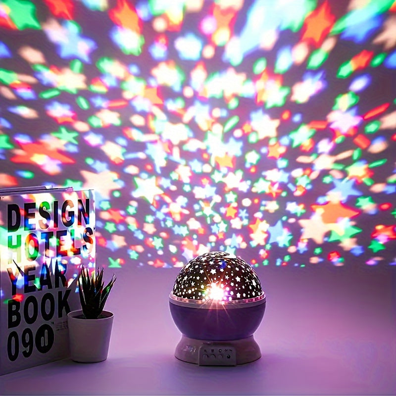 StarGlow - Projektor LED Ster z Nocną Lampką z Regulowanymi Kolorami i Zasilaniem USB