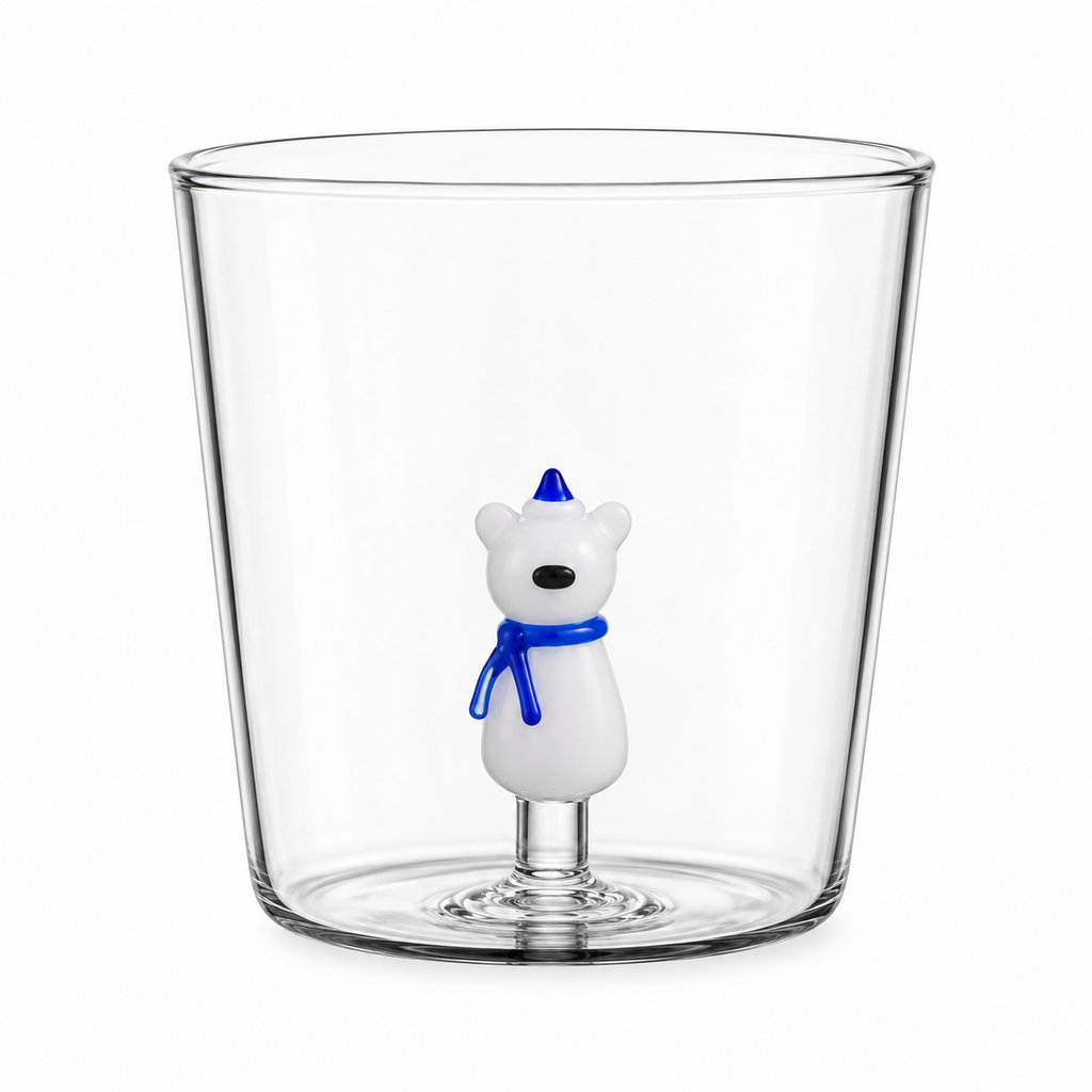 Szklanki do picia - Ręcznie dmuchane - Świąteczny wzór - 5 sztuk - 300ML