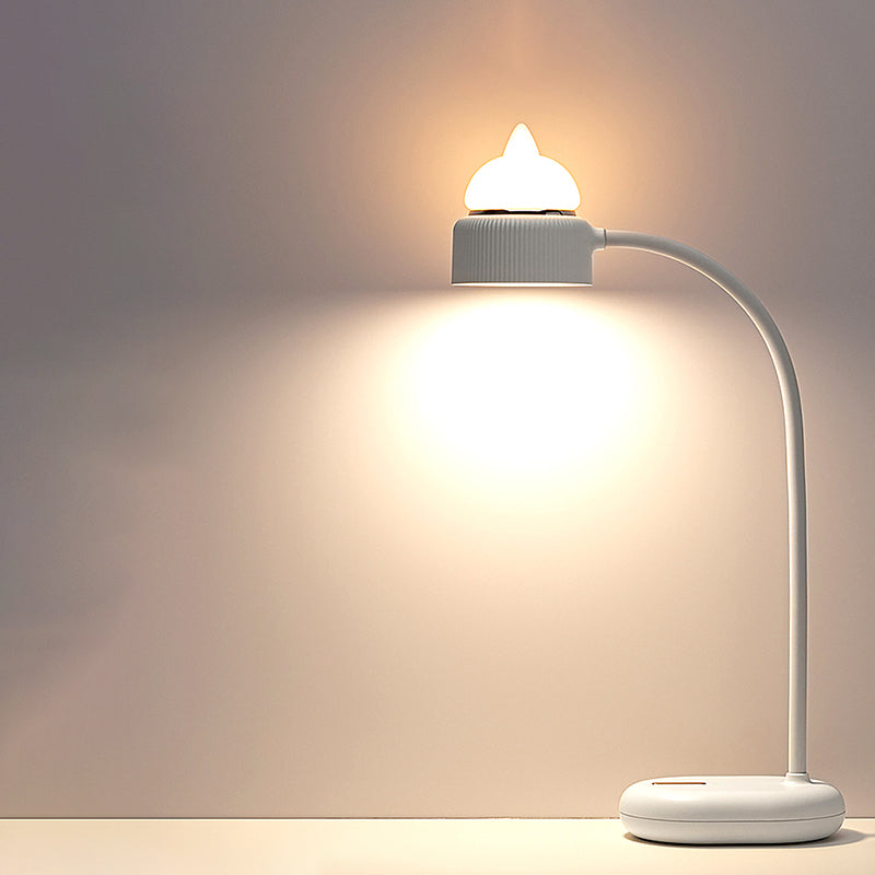 Biała/Różowa/Zielona Lampa Stołowa z Rotującymi Kotami - Ładowana przez USB LED Nocna Lampa dla Dzieci