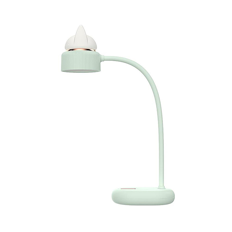 Biała/Różowa/Zielona Lampa Stołowa z Rotującymi Kotami - Ładowana przez USB LED Nocna Lampa dla Dzieci