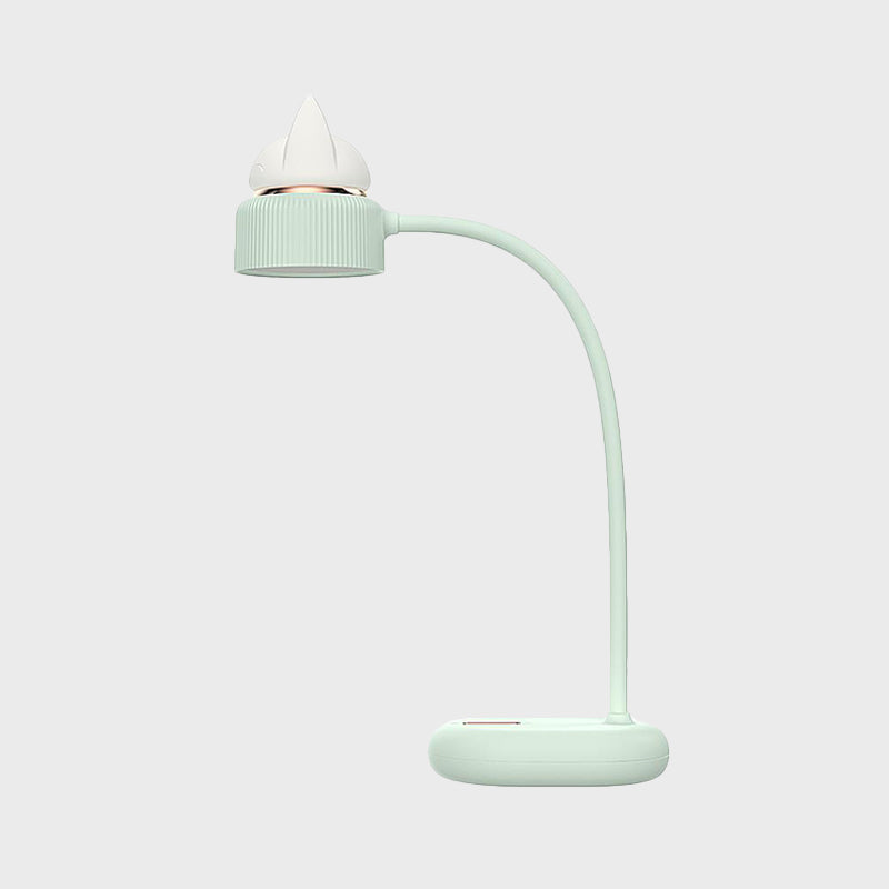 Biała/Różowa/Zielona Lampa Stołowa z Rotującymi Kotami - Ładowana przez USB LED Nocna Lampa dla Dzieci
