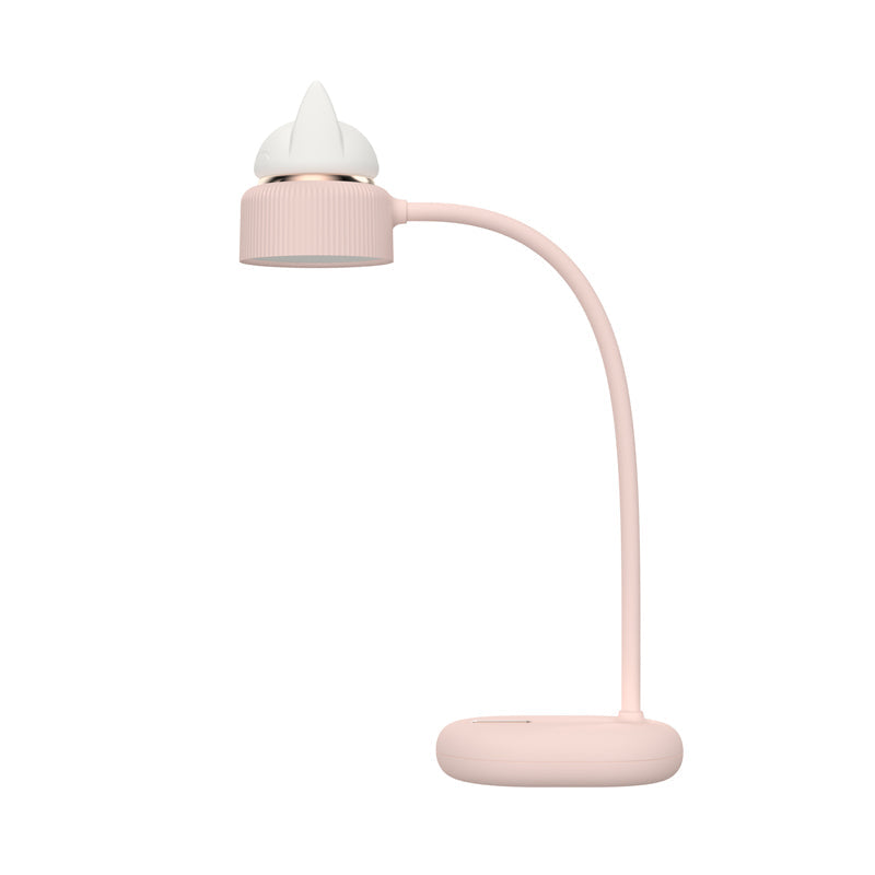 Biała/Różowa/Zielona Lampa Stołowa z Rotującymi Kotami - Ładowana przez USB LED Nocna Lampa dla Dzieci