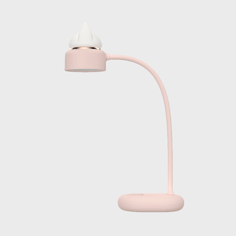 Biała/Różowa/Zielona Lampa Stołowa z Rotującymi Kotami - Ładowana przez USB LED Nocna Lampa dla Dzieci