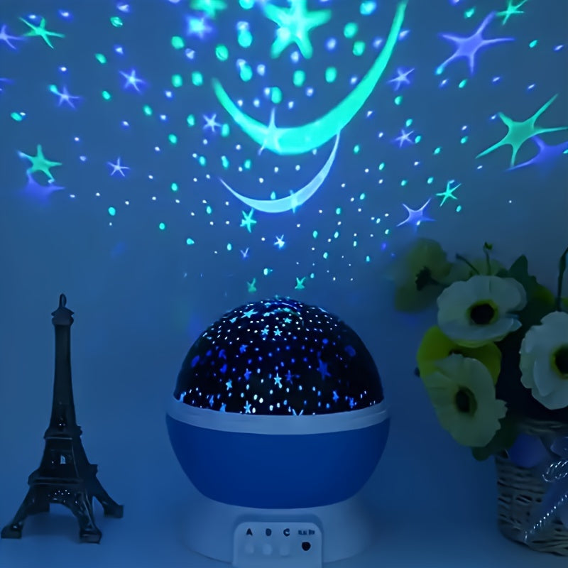 StarryDream - Lampa nocna z gwiazdami z 12 kolorami i rotacją 360°