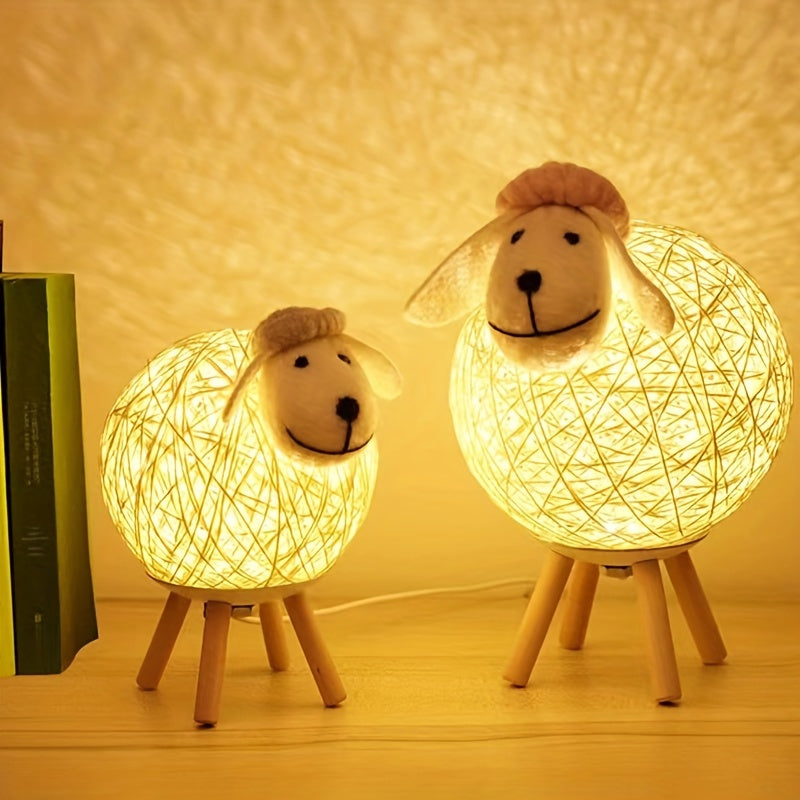SheepGlow - Urokliwa lampa nocna w kształcie owcy USB, ściemniana i regulowana