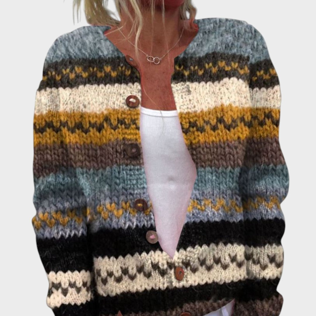 Ava | Damens Blommiga Höstcardigan