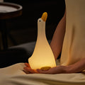 DreamDuck - Silikonowa Lampka Nocna z USB, Ładowana Dotykowym Sensorem i 3 Poziomami Jasności