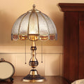 HeritageGlow - Antyczna Brązowa Lampa Stołowa