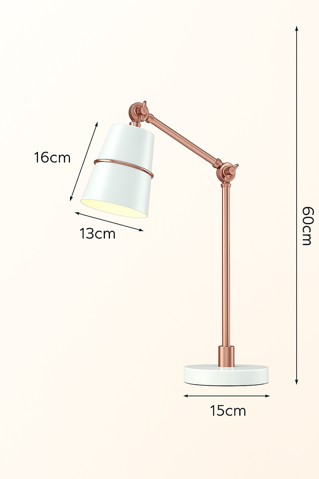 MonoGlow - Nowoczesna Lampa Stołowa LED z Obrotowym Ramieniem | Minimalistyczny Design