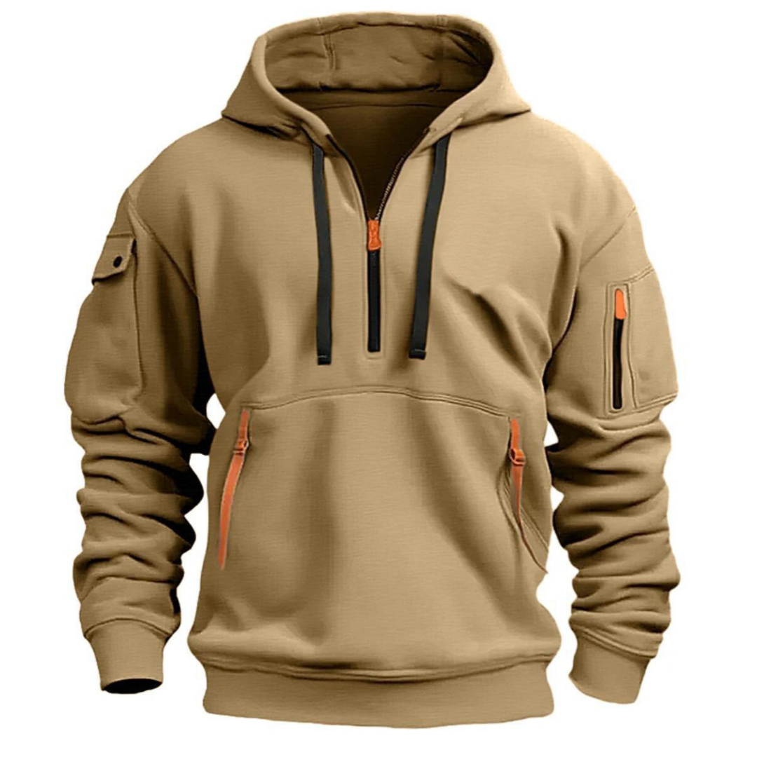 Hoodie Męski | Pół Zamek i Kaptur dla Komfortu