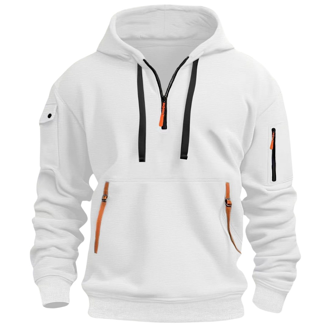 Hoodie Męski | Pół Zamek i Kaptur dla Komfortu