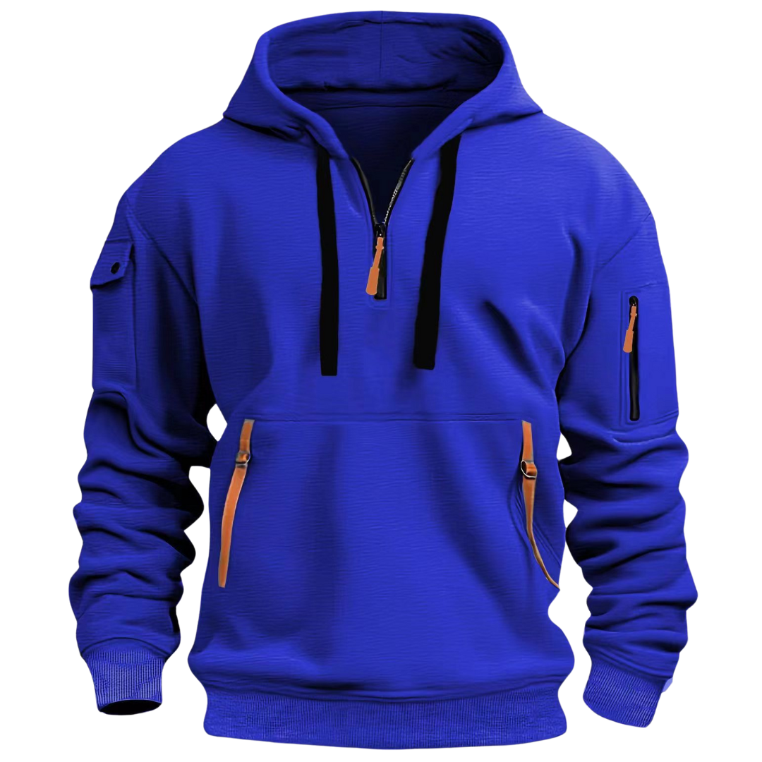 Hoodie Męski | Pół Zamek i Kaptur dla Komfortu
