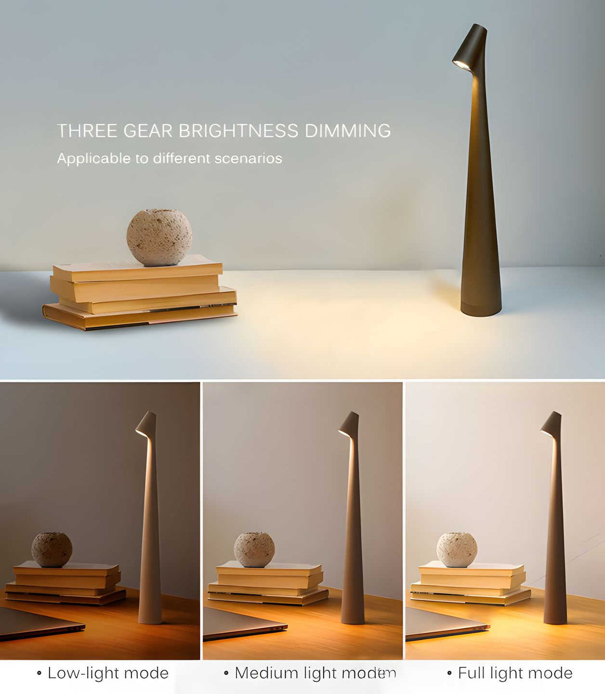 LunaSlim Elegancka Lampa Stołowa z Funkcjonalnością Bezprzewodową