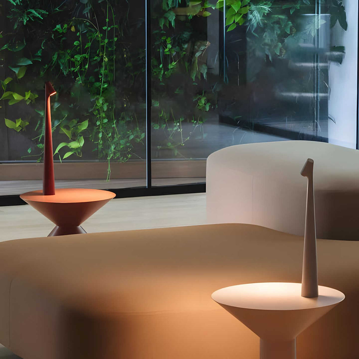 LunaSlim Elegancka Lampa Stołowa z Funkcjonalnością Bezprzewodową