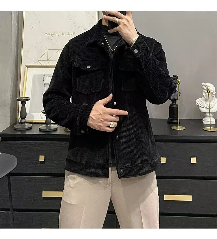 Kurtka Corduroy Męska | Stylowy Design i Przyjemne Ciepło