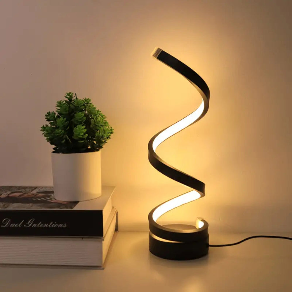 Nowoczesna Lampa Stołowa LED Spiralna Z Dimmowalnym Designem