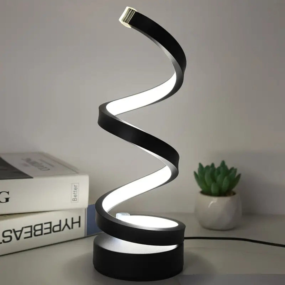 Nowoczesna Lampa Stołowa LED Spiralna Z Dimmowalnym Designem