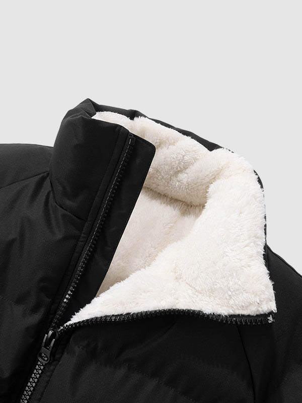 Kurtka Puchowa z Fleece | Ciepła | Lekka | Casual Zimowa Kurtka