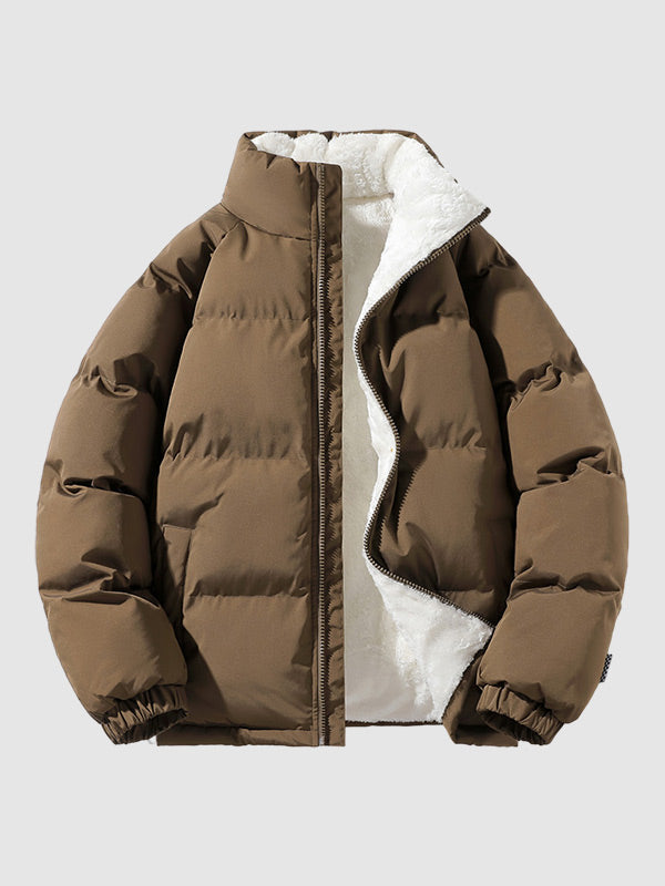 Kurtka Puchowa z Fleece | Ciepła | Lekka | Casual Zimowa Kurtka