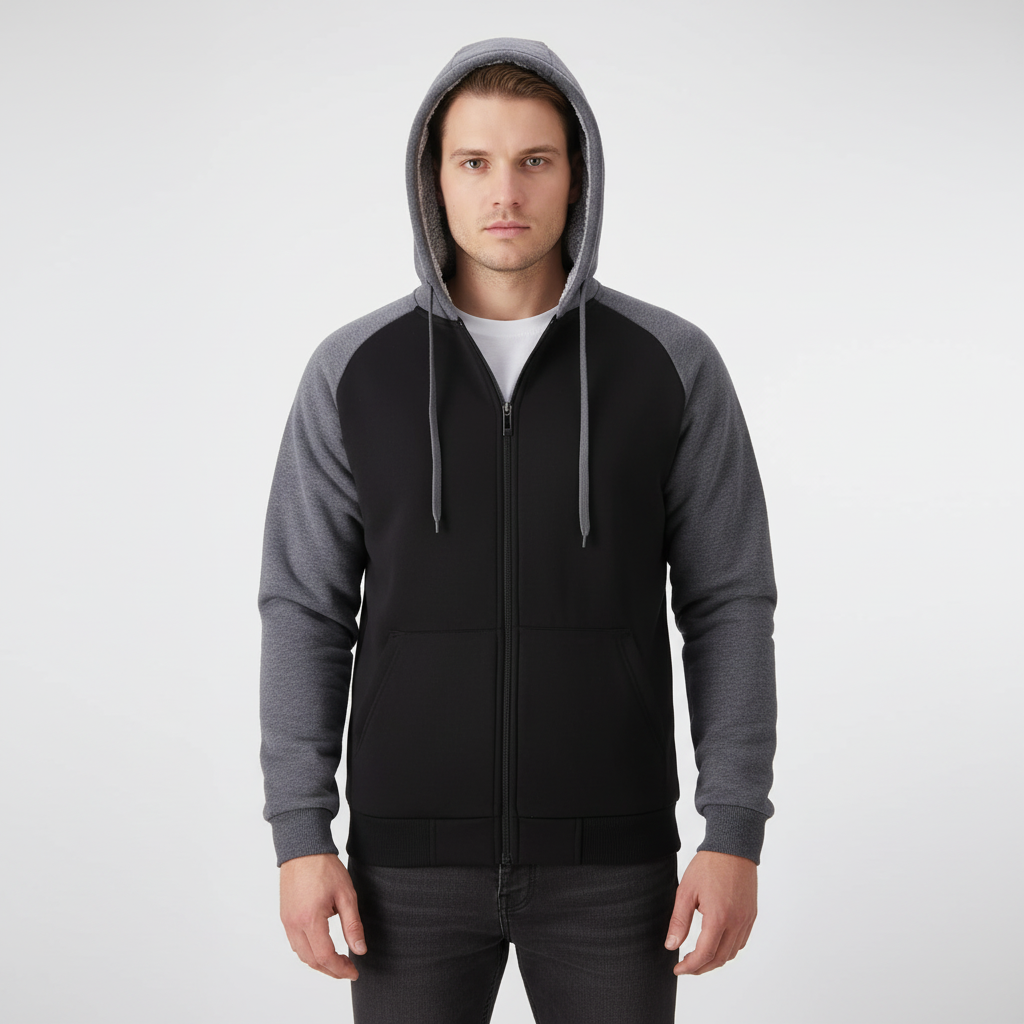 Hoodie Męski | Ciepło Wyściełany z Kapturem