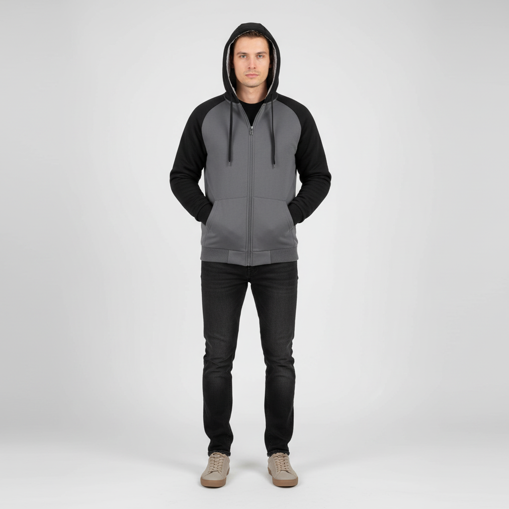 Hoodie Męski | Ciepło Wyściełany z Kapturem