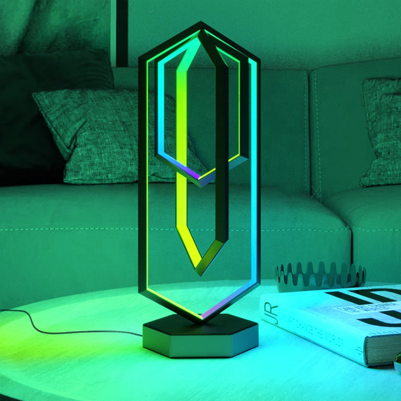 Geometryczna Lampa Stołowa z Inteligentnym Oświetleniem LED