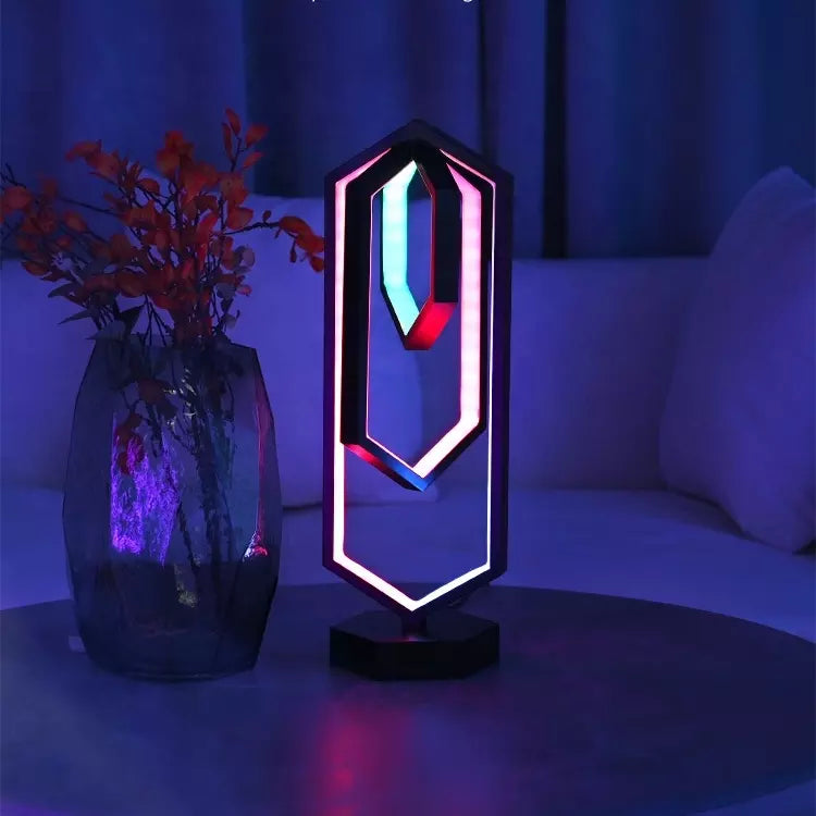 Geometryczna Lampa Stołowa z Inteligentnym Oświetleniem LED