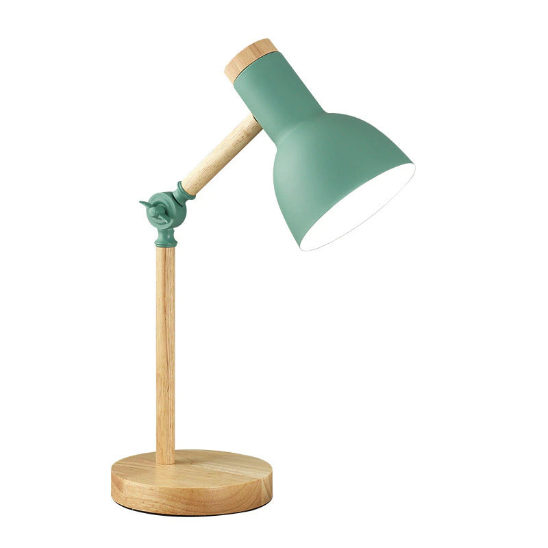 LuminoShade - Nowoczesna Drewniana Lampa Biurkowa w Stylu Skandynawskim