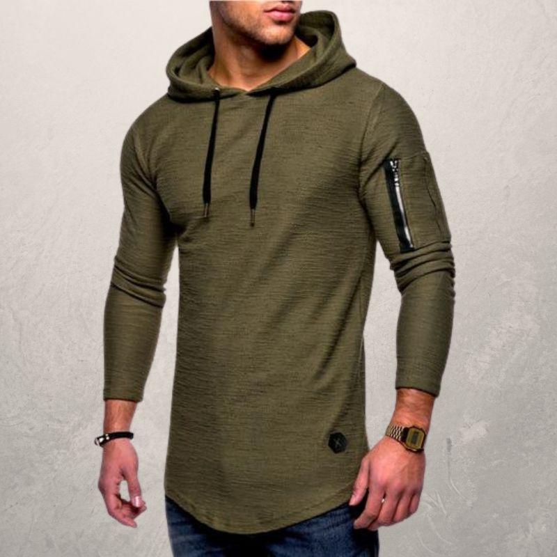 Hoodie Męski | Sportowy z Rękawem na Zamek
