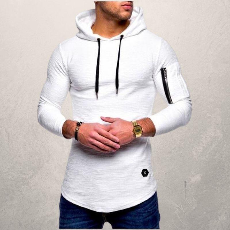 Hoodie Męski | Sportowy z Rękawem na Zamek