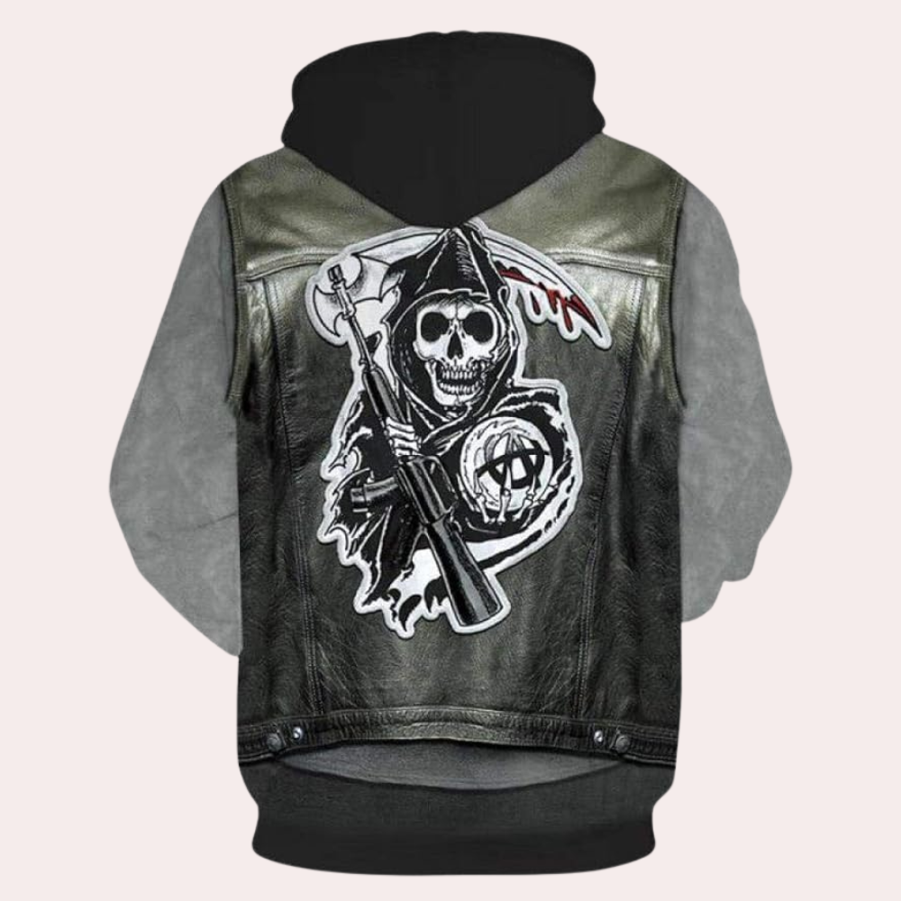 Hoodie Męski | Ciepły z Wyrazistym Nadrukiem