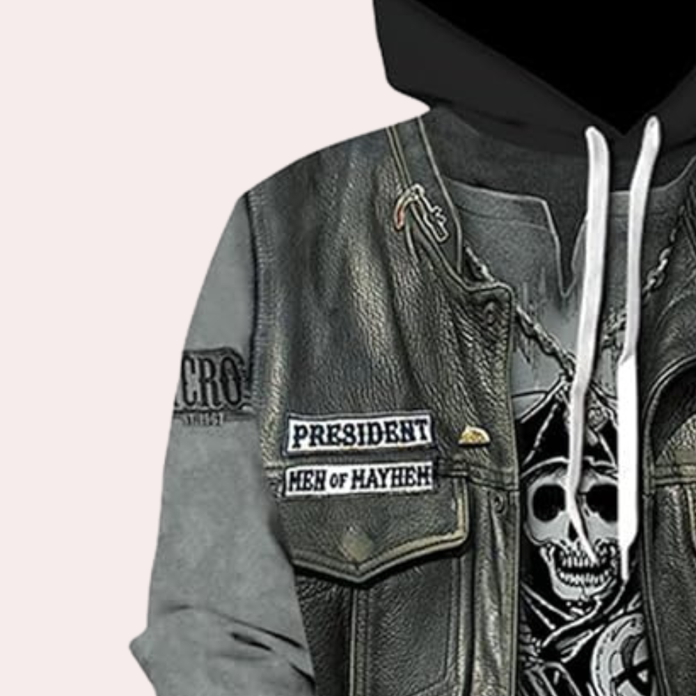 Hoodie Męski | Ciepły z Wyrazistym Nadrukiem